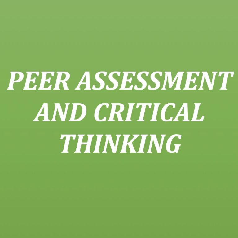 critical thinking relate to peer assessment