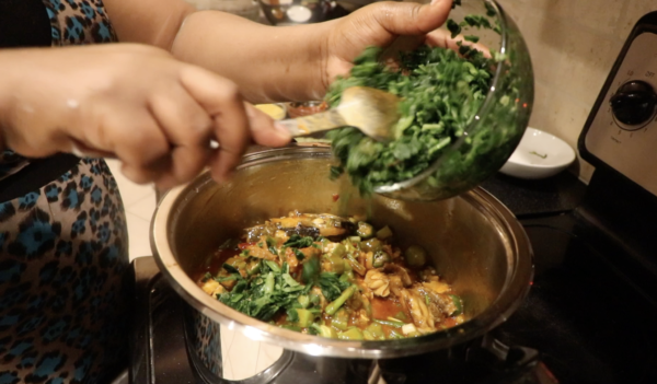 Eating Healthy – Okra Stew & Yam Flour
